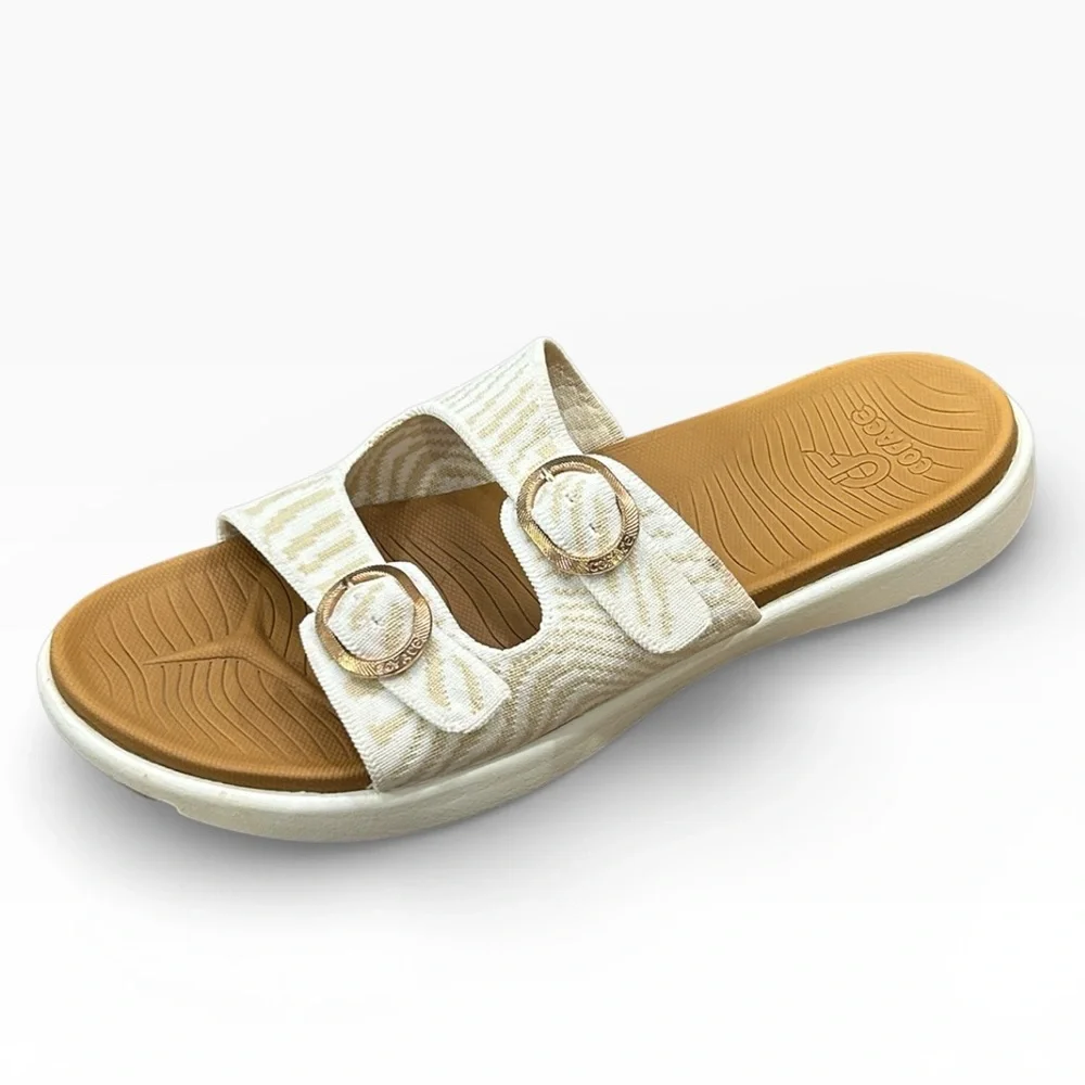 COFACE  Double Strap Slides Orthotic Comfort Slide Sandals Women’s Size 11 - Picture 2 of 11